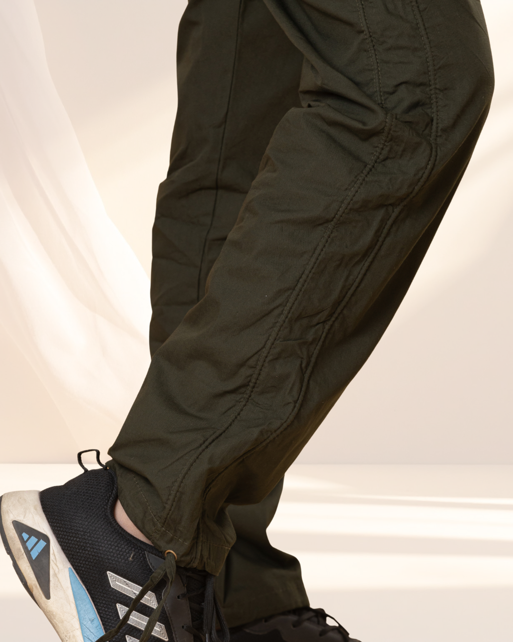 Olive Green Utility Cargo Jogger Pants