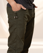 Olive Green Utility Cargo Jogger Pants