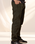 Olive Green Utility Cargo Jogger Pants