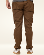 Men’s Premium Linen Straight-Fit Pants – Coffee Brown