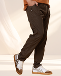 Brown Utility Cargo Jogger Pants
