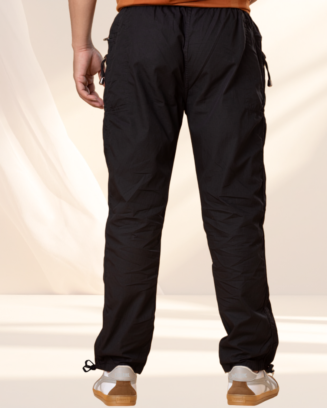 Black Utility Cargo Jogger Pants