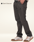 Men’s Premium Linen Straight-Fit Pants – Dark Charcoal